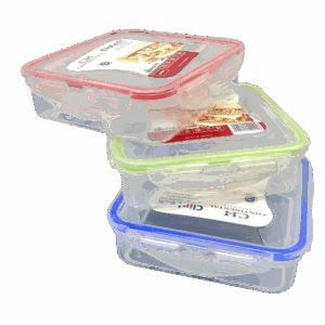 FOOD LOCK SQUARE CANISTERS 600ML CH1050